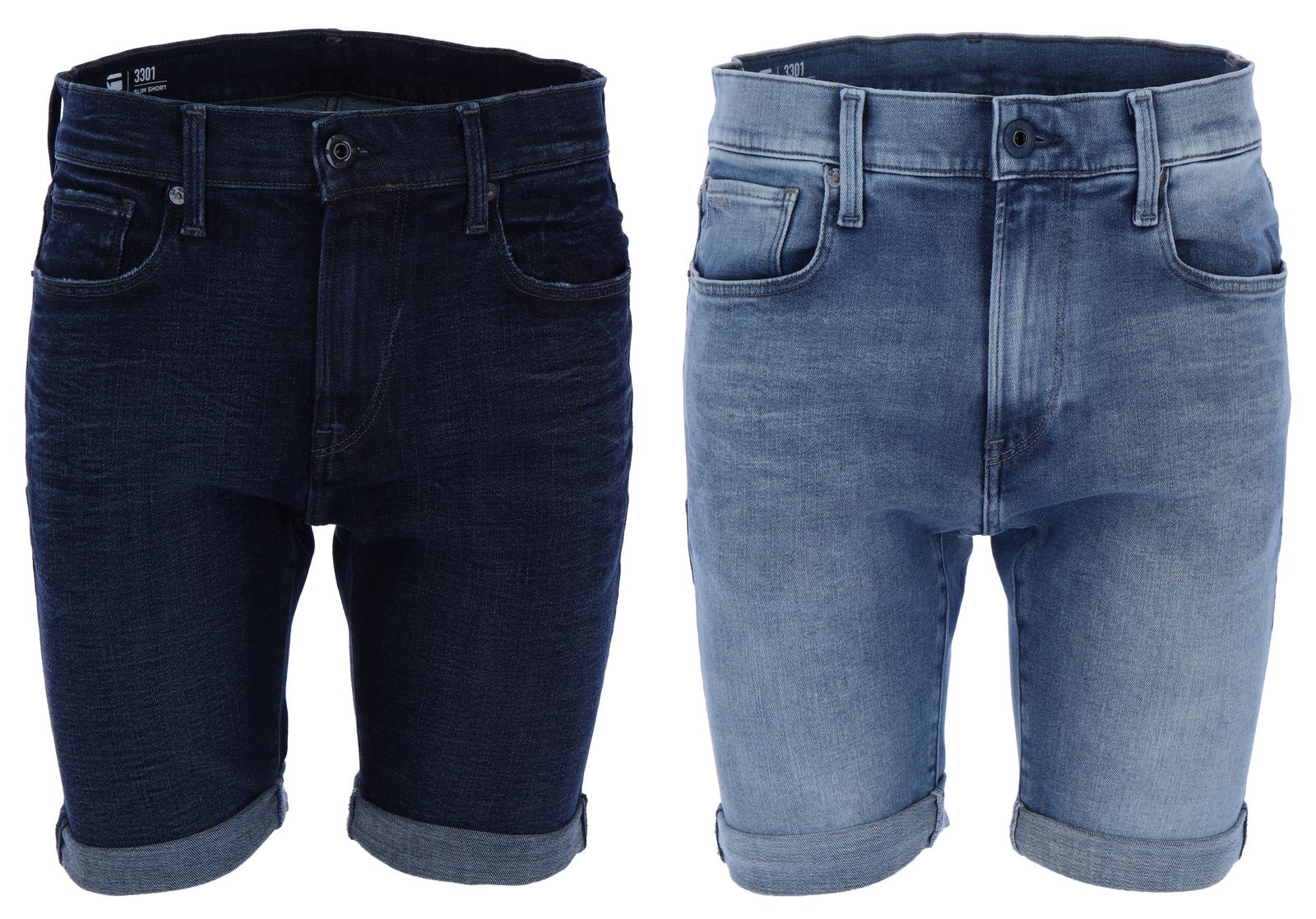 G-STAR RAW DENIM 3301 SLIM SHORTS HERREN SLIM FIT